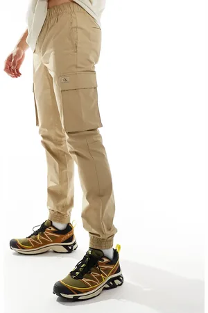 Calvin Klein Slim cargo pants in beige-Neutral