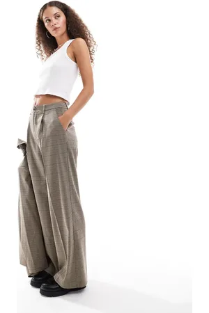 Reclaimed Wide leg tailored pants in -Multi
