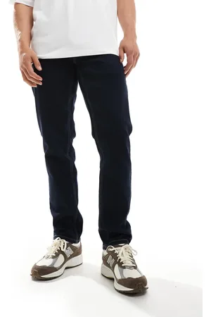 Farah Elm slim jeans in dark rinse-Navy