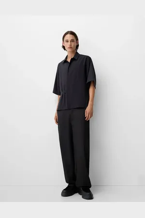 Bershka Collection baggy tailored pants in