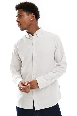 JJ Oxford shirt in beige stripe-Neutral