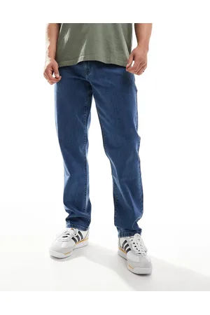 Farah Norwood loose jeans in denim wash-Blue