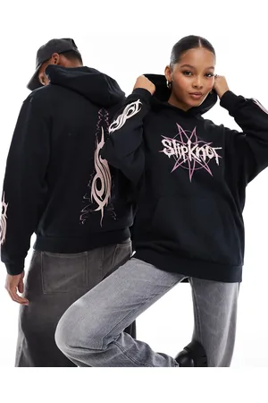 ASOS Unisex oversized licence hoodie with Slipknot prints in