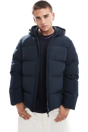 Tommy Hilfiger Down hooded puffer jacket in navy