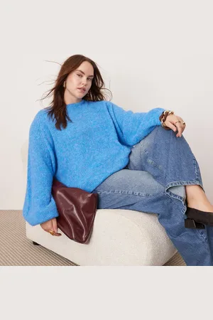 ASOS Curve knitted oversized crew neck jumper in