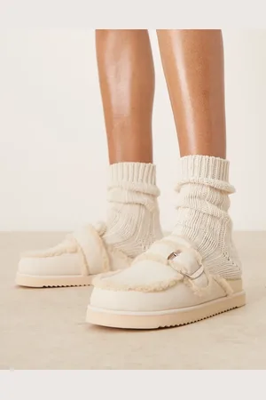 Raid Kylie teddy mules in beige-Neutral
