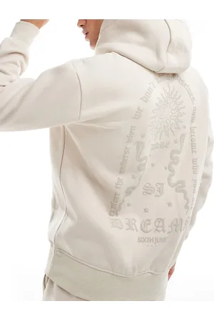 Sixth June Back printed dream hoodie in -Neutral