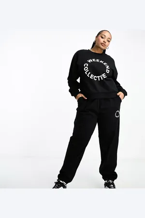 ASOS Weekend Collective Curve oversized trackies with logo in (part of a set)
