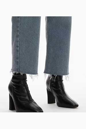 Topshop Wide Fit Orry high heeled boots with pointed toe in