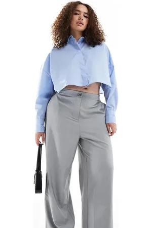 ASOS ASOS DESIGN Curve tailored relaxed straight leg pants in