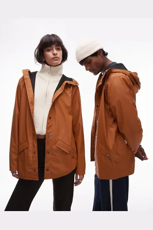Rains 12010 unisex waterproof short jacket in -Orange