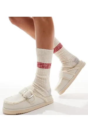 Raid Kylie teddy mules in beige-Neutral