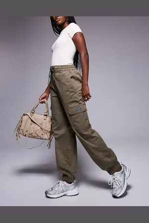 Hugo Blue Cargo cuffed pants in -Green