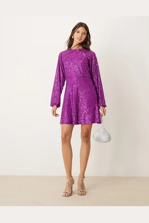 Y.A.S Sequin mini dress in purple