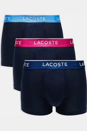 Lacoste Pack of 3 contrast stitch trunks in
