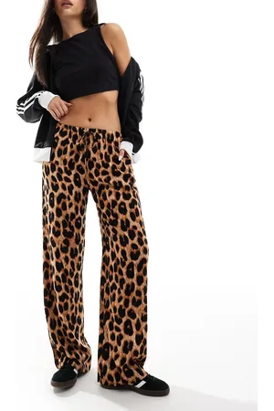 Daisy Street Print pull on pants with draw cord-Multi
