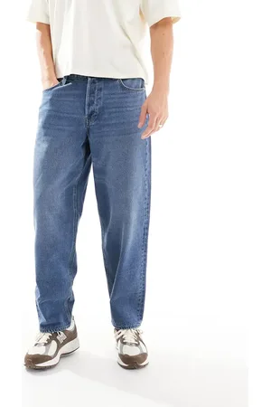 Only & Sons Baggy fit jeans in mid blue wash