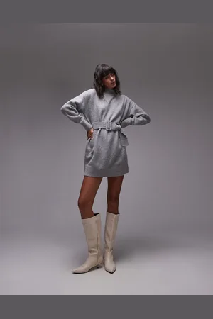 & OTHER STORIES Knitted mini dress with belt in