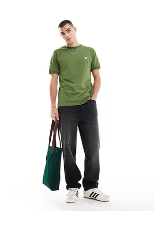 Pretty Green Live Forever badge t-shirt in green