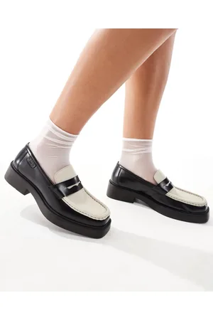 WALK LONDON Taylor saddle loafers in / off white