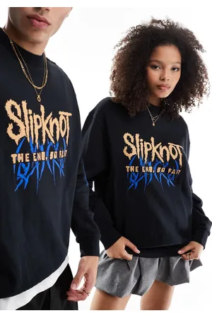 ASOS Unisex oversized licence sweatshirt with Slipknot prints in