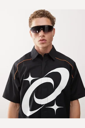 COLLUSION Skater boxy shirt with front graphic in -White