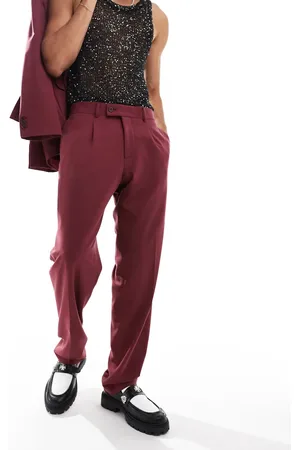 Viggo Oversized suit pants in burgundy (part of a set)