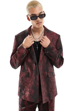Twisted Tailor Oversized suit jacket in & black print (part of a set)