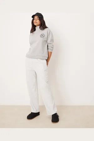 New Look Wide leg trackies in grey marl