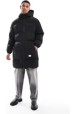 Hugo Blue Brooky longline puffer jacket in