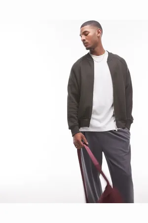 ARKET Jersey sweat zip front cardigan in