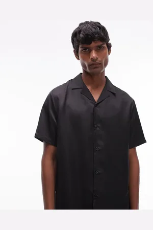 Topman Short sleeve satin shirt in
