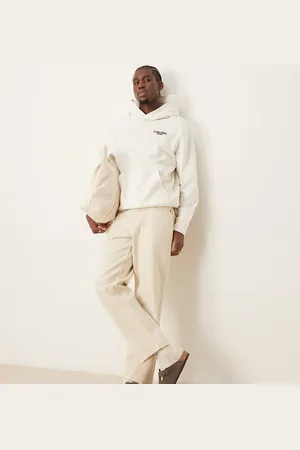 Calvin Klein Logo back print hoodie in off white - ASOS Exclusive
