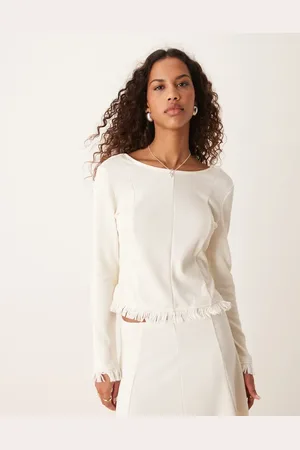 Ghospell Kimberley knit top in (part of a set)-White
