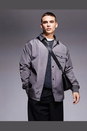 Armani Exchange Overshirt jacket in grey