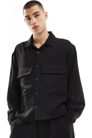 Bershka Premium long sleeve shirt in (part of a set)