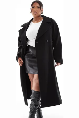 Yours Wool look maxi coat in