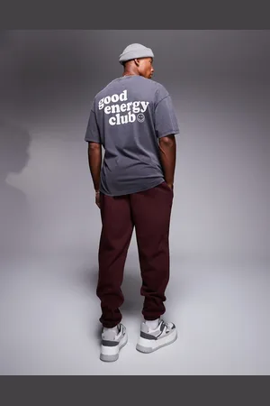 ADPT. Oversized washed good energy back print t-shirt in