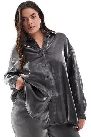 Pieces® Pieces Curve oversized shirt in (part of a set)
