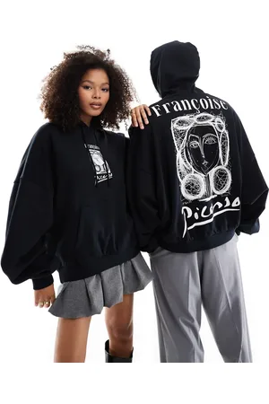 ASOS Unisex extreme oversized hoodie with Picasso drawing prints in
