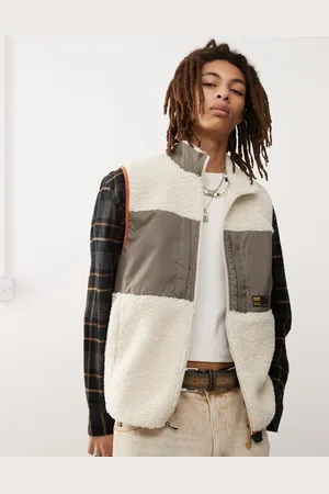 Vans Trevor sherpa vest in oatmeal-White