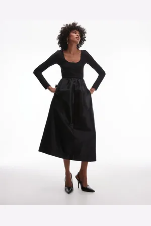 & OTHER STORIES Maxi dress with volume skirt in