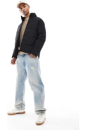 Only & Sons Funnel neck puffer jacket in