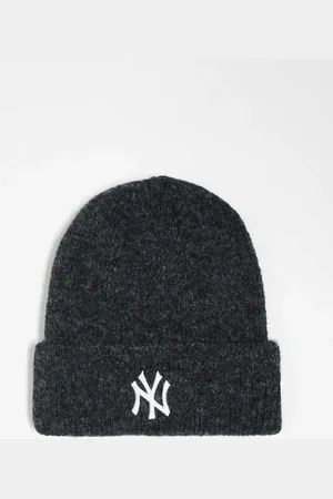 New Era NY Yankees wide cuff beanie in -Black