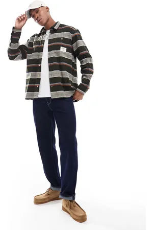 Barbour Bowen relaxed striped shirt-Green
