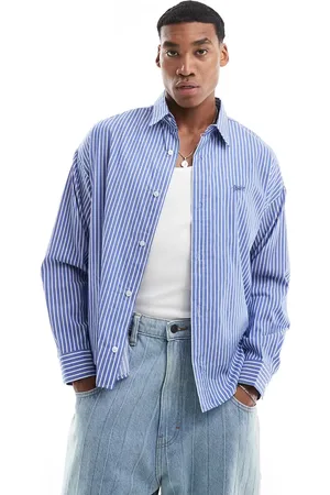 Pull&Bear Long sleeve stripe shirt in