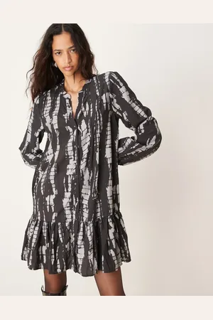 JDY Graphic print smock mini dress in