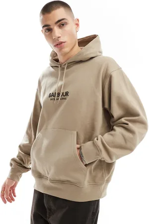 Barbour Mapped graphic oversized hoodie in -Neutral
