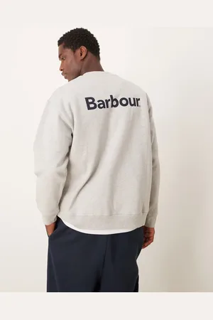 Barbour Brushed Nicholas oversized crew neck sweatshirt-Grey