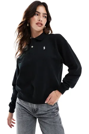 Ralph Lauren Icon logo polo sweatshirt in black